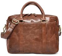 LEABAGS Sac à bandoulière pour hommes et femmes | Sac ordinateur portable en cuir véritable 16 pouces | Sac avec sangle d'épaule | Sac messager | Sac de travail | Sac d'enseignant | Cognac vintage