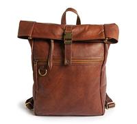 LEABAGS Sac à dos en cuir pour femmes et hommes | Compartiment pour ordinateur portable de 33 cm | Sac à dos premium en cuir véritable | Élégant sac à dos | Cognac vintage