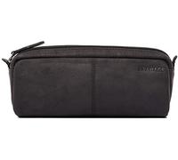 LEABAGS Trousse en Cuir véritable | Grande Trousse pour stylos, Crayons et Papeterie Scolaire | Porte-Crayons pour Le Travail, l'université et l'école, Noir Nature, Talla única, Fort Wayne