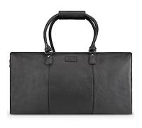 LEABAGS Weekender pour Femmes et Hommes | Sac de Voyage en Cuir véritable Haut de Gamme | Sac de Sport de 40 L | Duffle | Sac de Sport | Sac d'entraînement | Sac d'avion | Grand | Nappa Noir