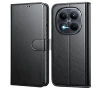 Leacckl Coque pour Xiaomi Redmi Note 15 Pro Plus/Pro+ 5G / Poco M8 Pro 5G (Pas pour Redmi Note 15 Pro), Etui Protection Housse Premium en Cuir PU Portefeuille, Pochette Fermeture Magnétique, Noir
