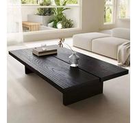 Leaceuv Table Basse Bois Massif pour Salon,Table Centrale Rétro,Bout de Canapé,Tables d'accent,Design Rectangulaire Moderne,Tables de Salle à Manger,pour Chambre ou Cuisine(140x70x40cm)