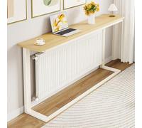 Leaceuv Tablette Radiateur,Etagere Radiateur,Table Cache-radiateur,Support de Canapé,Étagère de Rangement,Table d'Appoint,pour Chambre,Entrée,SalonCouloir(Wit,140x15cm/47.2x5.9in)