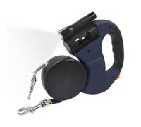 Lead - ABS, 7.87x6.5x1.57in Double Lead Retractable | Poignée rembourrée avec poignée antidérapante LED Light Dog Leash For Walking, Double Dog Telescopic Leads For Hiking, Running, Beach, Nighttime