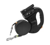 Lead - ABS, 7.87x6.5x1.57in Double Lead Retractable | Poignée rembourrée avec poignée antidérapante LED Light Dog Leash For Walking, Double Dog Telescopic Leads For Hiking, Running, Beach, Nighttime