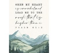 Lead Me to the Rock Psalm 61 2 Bible Verse Print Comforting Scripture Wall Art for Bedroom Church and Times of Trouble(Unframed,16x24inch(40x60cm))