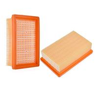 Leadaybetter Lot de 2 filtres plissés plats pour Kärcher WD4/WD5/WD6 /MV4/MV5/MV6/WD4P/WD5P/WD6P Aspirateur Remplacement Filtre pour Kärcher 2.863-005.0 aspirateur