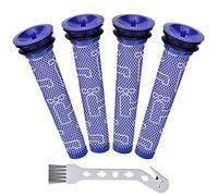Leadaybetter Lot de 4 pré-filtres pour Dyson V6 V7 V8 aspirateur lavable Replenishment Pré-filtre pour Dyson DC58 DC59 DC61 DC62 Animal Accessoire de remplacement # 965661-01