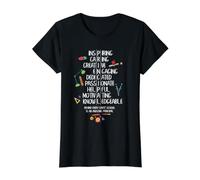 Leader de l'éducation inspirant l'appréciation des directeurs d'école T-Shirt Graphique avec Valeur, Femme, Noir, XS