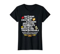 Leader de l'éducation inspirant l'appréciation des directeurs d'école T-Shirt Graphique avec Valeur, Femme, Noir, M