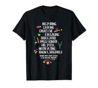 Leader de l'éducation inspirant l'appréciation des directeurs d'école T-Shirt Graphique avec Valeur, Homme, Noir, S