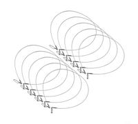 Leader de pêche en fluorocarbone avec fil torsadé et pour eau douce salée, longueurs assorties de 15,2 à 61 cm, résistance d'essai de 9,1 kg à 36,3 kg, ensemble de 12 bas de ligne pré-noués pour gros