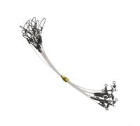 Leader de pêche en fluorocarbone de 9 à 36,3 kg avec mousqueton pivotant invisible résistant à l'abrasion pour eau salée et eau douce (15,2 à 9,1 kg)