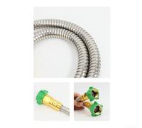 Leader en acier inoxydable pour connecteur de tuyau de jardin pour enrouleur de tuyau avec double interface femelle (1,5 m)