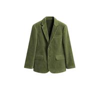 Leader of the Beauty Blazer en velours côtelé coupe ajustée pour homme - Veste de costume de mariage - Classique - Business - Élégant - Blazers de smoking pour dîner, Dark Sage, L