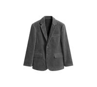 Leader of the Beauty Blazer en velours côtelé pour homme - Coupe ajustée - Pour mariage - Classique - Pour le travail et le dîner, gris foncé, XXL