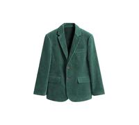 Leader of the Beauty Blazer en velours côtelé pour homme - Coupe ajustée - Pour mariage - Classique - Pour le travail et le dîner, Vert encre, 3XL