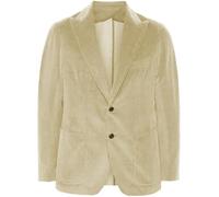 Leader of the Beauty Blazer en velours côtelé pour homme - Coupe ajustée - Veste de costume formelle - Classique - Robe de mariage - Blazers de smoking, beige, L