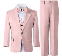 Leader of the Beauty Costume de smoking 3 pièces pour garçon, coupe ajustée, costume de mariage à un bouton, blazer, pantalon, gilet