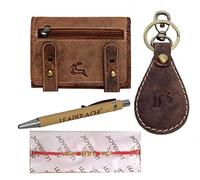 LEADERACHI Hunter Portefeuille à deux volets en cuir avec blocage RFID avec porte-clés en cuir, stylo en bois et combo Rakhi pour homme, chasseur, accessoires de voyage, hunter, Accessoires de voyage