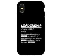 Leadership Definition Leader Office Teamwork Influenceur Boss Coque pour iPhone X/XS