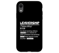 Leadership Definition Leader Office Teamwork Influenceur Boss Coque pour iPhone XR