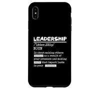 Leadership Definition Leader Office Teamwork Influenceur Boss Coque pour iPhone XS Max