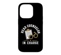 Leadership Funny Camp Quote Head Counselor in Charge Coque pour iPhone 14 Pro