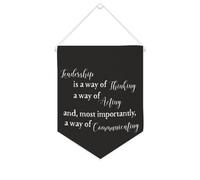 Leadership Is A Way of Thinking, A Way of Acting And Most Importantly Bannière en toile 25,4 x 30,5 cm Décoration murale décorative pour chambre à coucher, chambre d'enfant, décoration d'intérieur