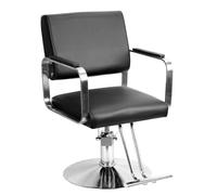 Leadrop Chaise de coiffeur robuste pivotante à 360° avec pompe hydraulique, hauteur réglable, assise ergonomique, pour salon, coiffeur et barbier (noir)
