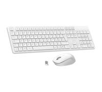 LeadsaiL Clavier et Souris sans Fil Ensemble Souris et Clavier pour Ordinateur USB 2,4 GHz Pleine Taille Silencieuse Clavier Numérique Ergonomique Clavier Numérique Italien Disposition QWERTY pour HP