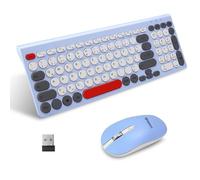 LeadsaiL Clavier souris sans fil, souris et clavier ergonomiques, clavier et souris sans fil, disposition QWERTZ allemande, touches silencieuses et touches de souris, macOS, ordinateur portable
