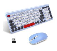 LeadsaiL Ensemble clavier et souris sans fil, souris USB sans fil et clavier d'ordinateur, compact et silencieux pour ordinateur portable Windows, ordinateur de bureau, PC - Coloré