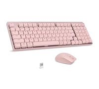 LeadsaiL FA98 Clavier et Souris mécaniques sans Fil, 2,4 GHz, Interrupteur Rouge Discret, 98 Touches, Clavier mécanique Compact et Fin à 96% et Souris silencieuse pour Ordinateur Portable