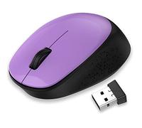 LeadsaiL Souris sans Fil 2,4 G silencieuse avec récepteur USB, Suivi Optique 1600 DPI, Souris 3 Boutons, pour droitiers et gauchers, Compatible avec PC, Mac, Ordinateur Portable, Windows - Violet