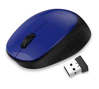 LeadsaiL Souris sans Fil pour Ordinateur Portable, silencieuse, USB, 3 Boutons, 1600 dpi, Bleu, Windows 10/8/7/XP/Mac