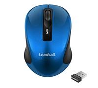 LeadsaiL Souris sans Fil pour Ordinateur Portable Souris USB sans Fil Silencieuse Souris d’Ordinateur Optique, 4 Boutons, 1600DPI avec 3 Niveaux Réglables pour Windows/Mac/Macbook Pro/HP/Acer