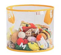 LEADSDGE Boîte de rangement portable pour animaux de compagnie, chambre d'enfant, salle de jeux, chambre à coucher, en PVC léger, grande ouverture