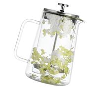 LEADSDGE Cafetière à piston à double paroi isolée de 650 ml, résistance à la chaleur et isolation thermique pour machine à fleurs séchées, presse en verre et métal de qualité supérieure