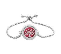 LEADSDGE Diffuseur d'huiles essentielles réglable en acier inoxydable - Bijoux tendance - Cadeau pour tous les jours - Avec boîte cadeau