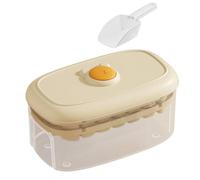 LEADSDGE Ensemble de moules à glaçons de grande capacité avec couvercle anti-poussière pour 56 cubes de congélation anti-fuite pour café, cocktails, bac à glaçons avec poignée