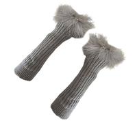 LEADSDGE Gants punk avec plumes pour fête d'Halloween, mitaines pour les années 2000, manches courtes foncées pour costume d'Halloween, gris, taille unique