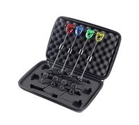 LEADSDGE Lot de 4 balançoires de pêche lumineuses à LED - Indicateurs sensibles - Récepteur de signaux d'alarme - Accessoires pour échangeurs d'alarme