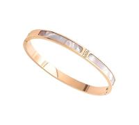 LEADSDGE Manchette en alliage robuste avec 3 griffes sertie de cristaux et de coquillages - Accessoire minimaliste tendance pour des tenues élégantes - Personnalisez des accessoires tendance, taille