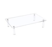 LEADSDGE Organiseur de bureau transparent pour imprimante - Support de levage pour ordinateur portable - Pour la maison et le bureau