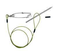 LEADSDGE Pince à poisson avec support pour poisson pour plongée, câble en acier inoxydable, crochet d'aiguille en acier inoxydable