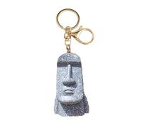 LEADSDGE Porte-clés élégant en alliage de résine avec statue de Rapa, parfait pour clés, sacs, figurines, Petite statue en pierre 1, taille unique