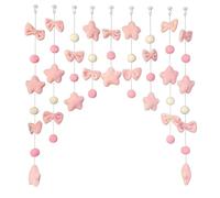 LEADSDGE Rideaux de porte - Séparateur de pièce - En feutre - Étoile - Nœud - Décoration d'intérieur pour chambre à coucher, fête