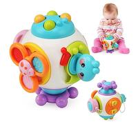 LEADSTAR Jouet Bebe 1 2 an,Jeux Montessori Cubes d'Activité Bébé 6 en 1 en Busy Board Jouet Éducatif Motricité Cube Sensoriel Jeux pour Enfants 1 2 Ans Anniversaire Noël Cadeau (A)