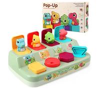 LEADSTAR Jouet Montessori pour Bébés, Dinosaure Jouets Pop-up Jeux d’activité Éducatifs et Développement pour Apprendre Motricité Fine pour Enfants 18 Mois et Plus